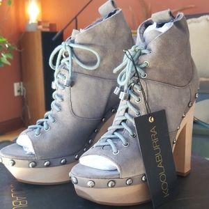 Koolaburra by Ugg Lucinda Open Toe Booties 7 NEW!